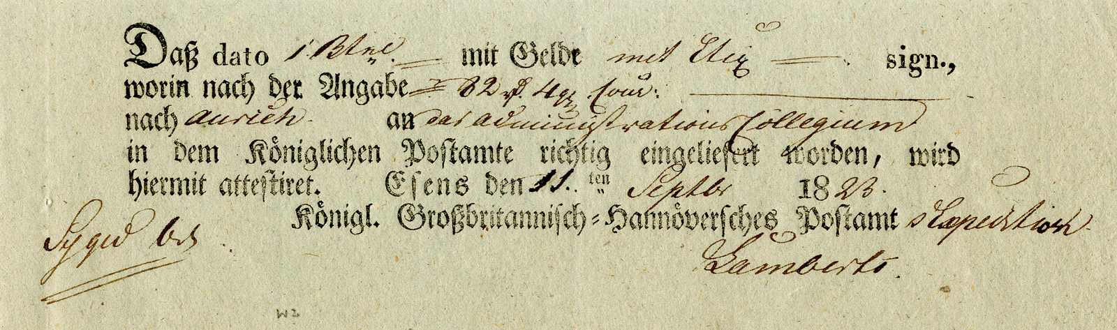 Lot 284 - Altdeutschland Hannover, Vorphilatelie - Karl Pfankuch & Co. auction #222 Lot 284 - Altdeutschland Hannover, Vorphilatelie - Karl Pfankuch & Co. auction #222