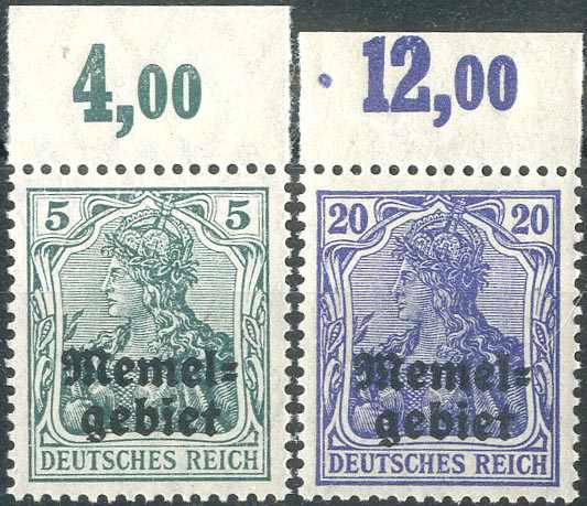 Lot 1615 - Memel  -  Karl Pfankuch & Co. auction #222