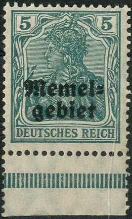 Lot 1616 - Memel  -  Karl Pfankuch & Co. auction #222