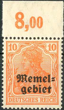 Lot 1624 - Memel  -  Karl Pfankuch & Co. auction #222
