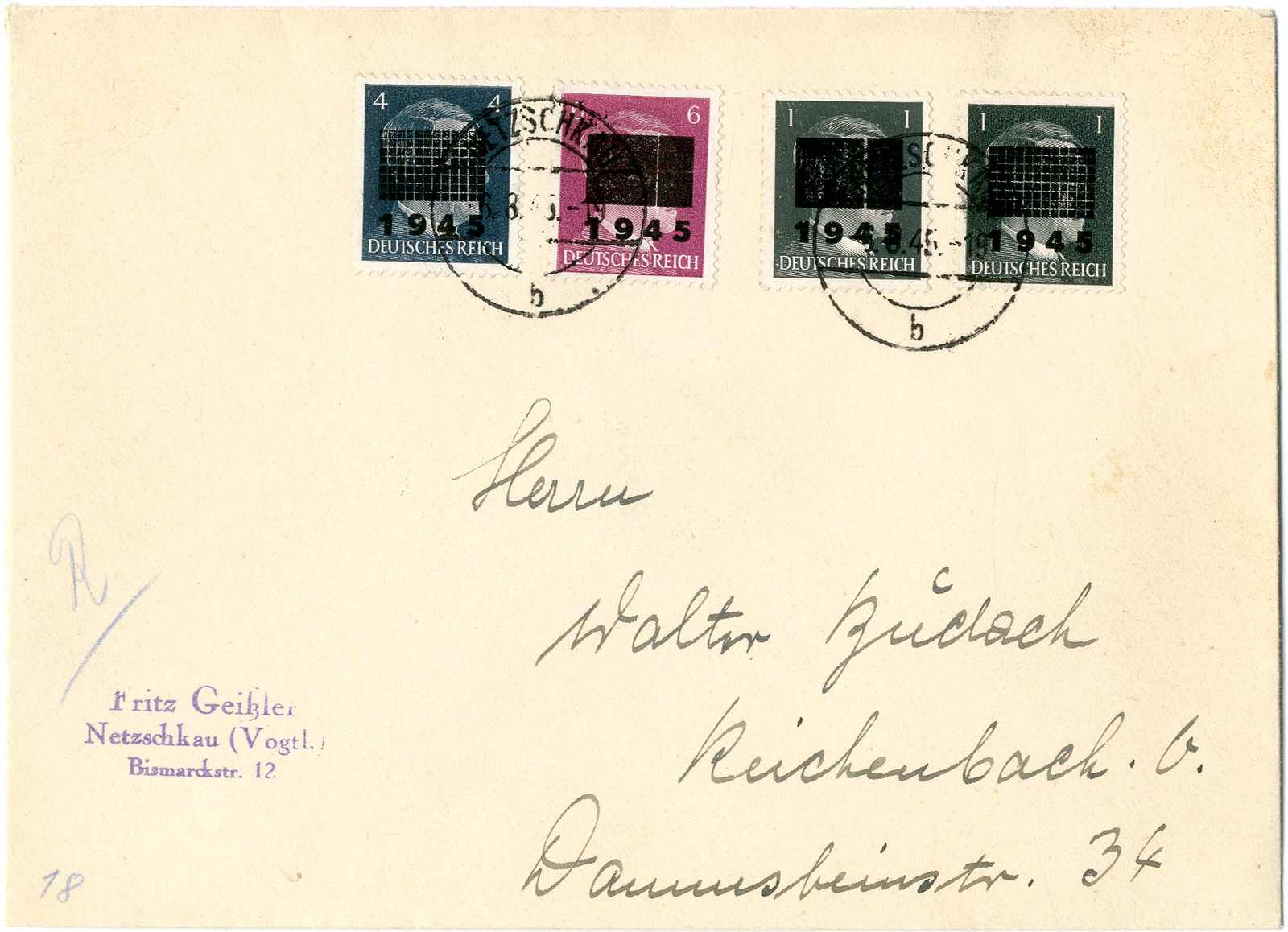 Lot 1271 - deutsche lokalausgabe netzschkau reichenbach - Karl Pfankuch & Co. auction #222 Lot 1271 - deutsche lokalausgabe netzschkau reichenbach - Karl Pfankuch & Co. auction #222
