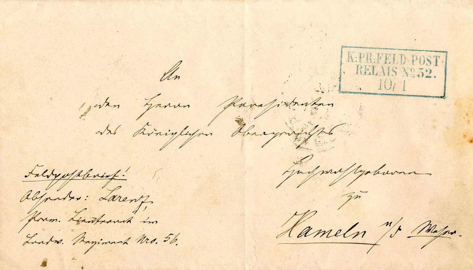 Lot 735 - Feldpost vor I. Wk - Karl Pfankuch & Co. auction #222 Lot 735 - Feldpost vor I. Wk - Karl Pfankuch & Co. auction #222