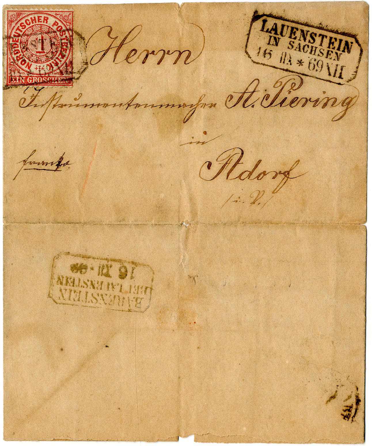 Lot 475 - Altdeutschland Sachsen, Stempel - Karl Pfankuch & Co. auction #222 Lot 475 - Altdeutschland Sachsen, Stempel - Karl Pfankuch & Co. auction #222