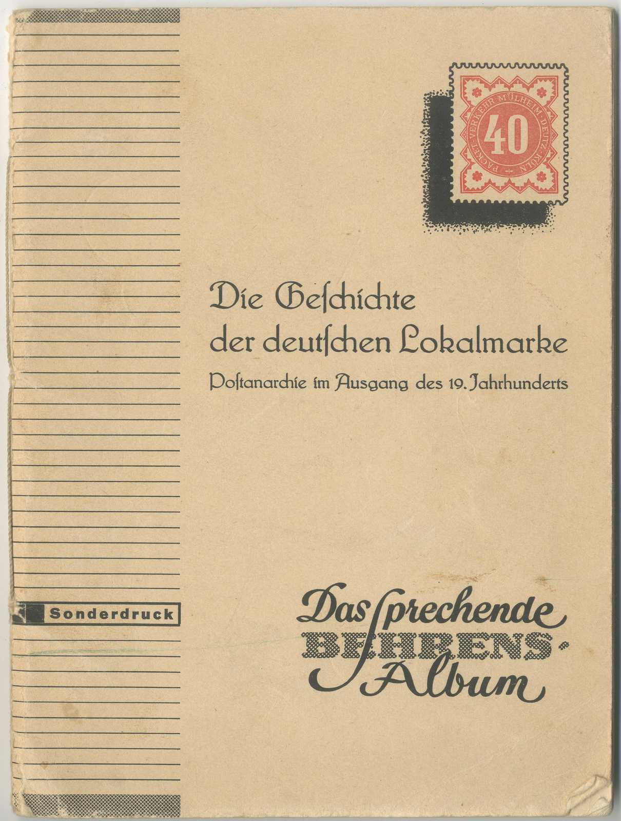 Lot 567 - deutsches reich stadtpost  -  Karl Pfankuch & Co. auction #222
