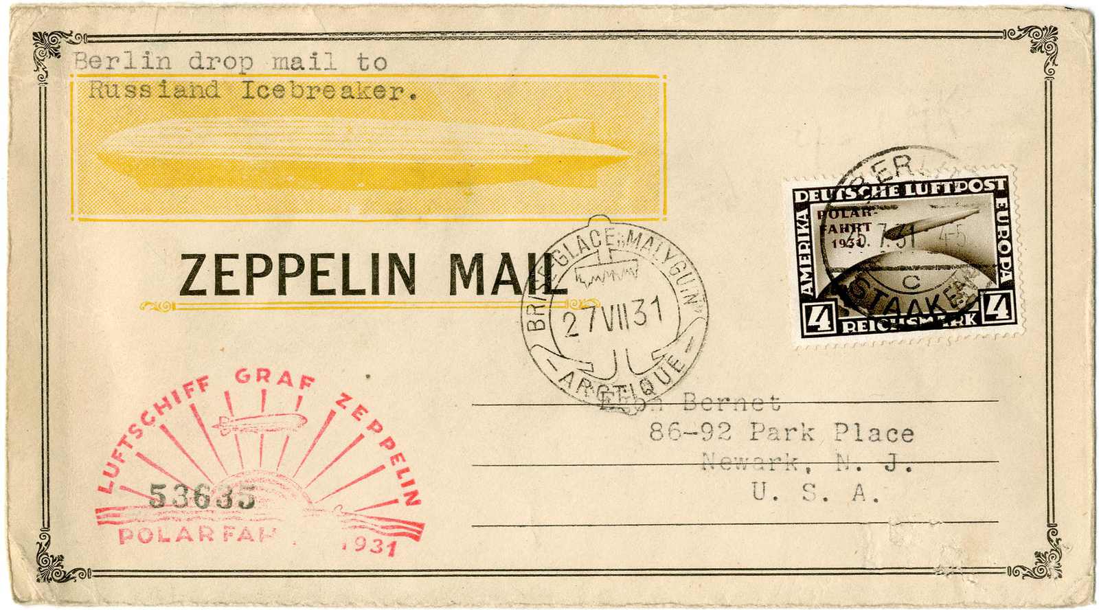 Lot 836 - Zeppelin,Zeppelinpost LZ 127,Polarfahrt, Zeppelin - Karl Pfankuch & Co. auction #222 Lot 836 - Zeppelin,Zeppelinpost LZ 127,Polarfahrt, Zeppelin - Karl Pfankuch & Co. auction #222