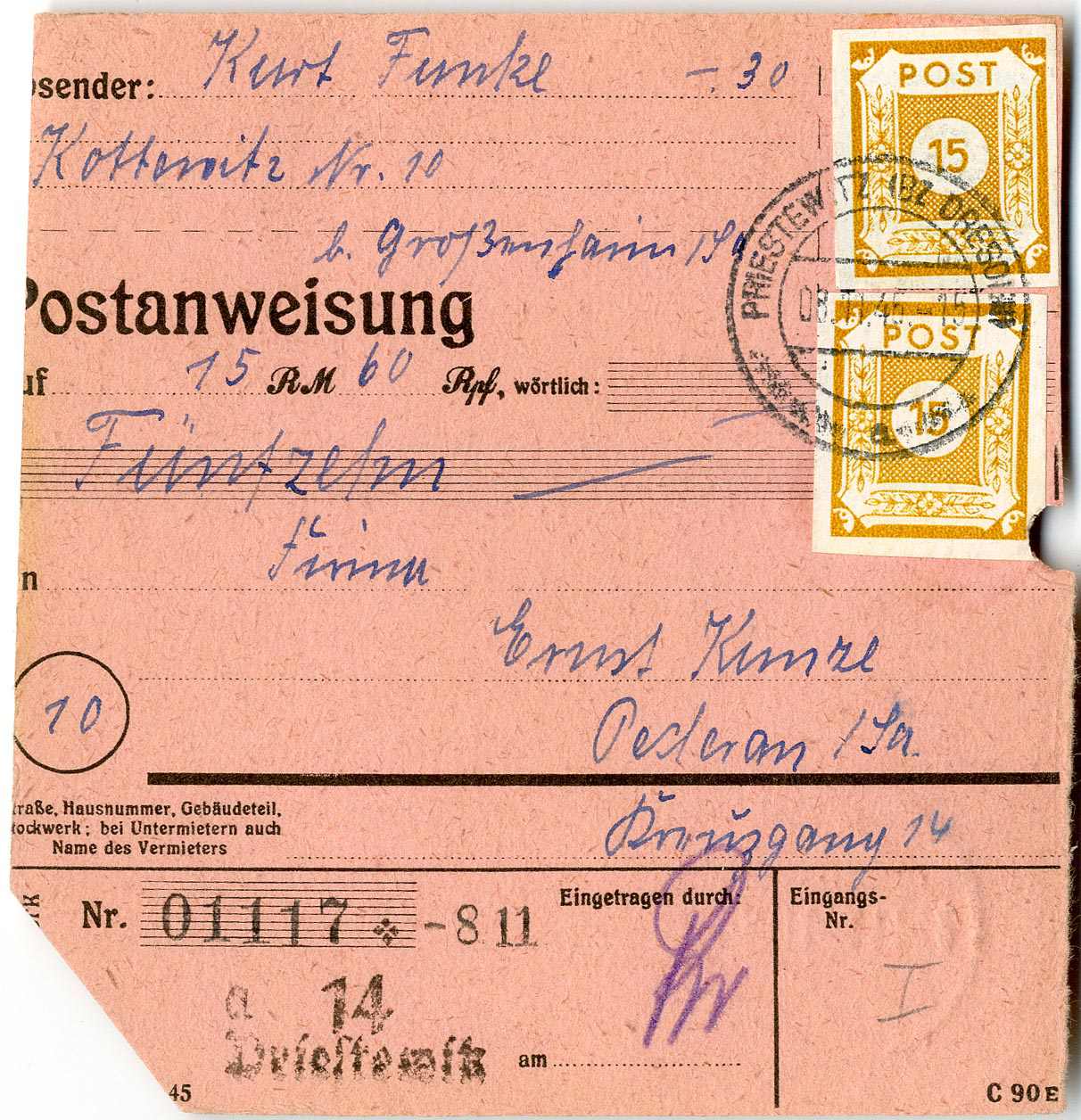 Lot 1159 - sowjetische zone - Karl Pfankuch & Co. auction #222 Lot 1159 - sowjetische zone - Karl Pfankuch & Co. auction #222