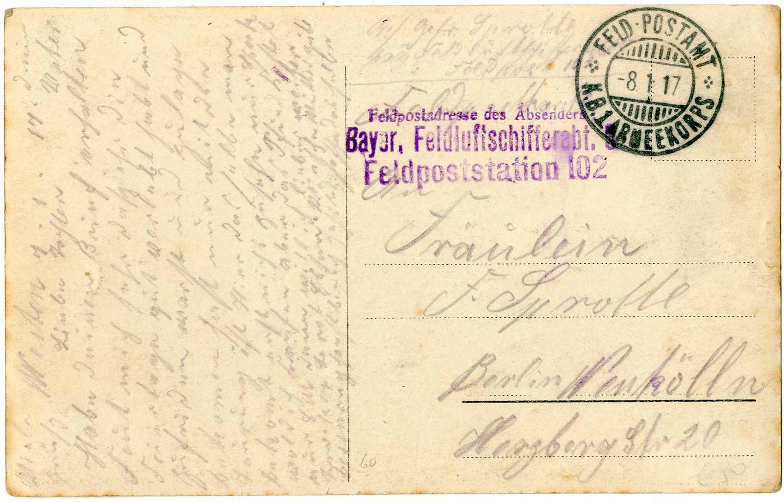 Lot 832 - Zeppelin,Zeppelinpost im 1. WK,Feldpostbelege Luftschiffer, Zeppelin  -  Karl Pfankuch & Co. auction #222
