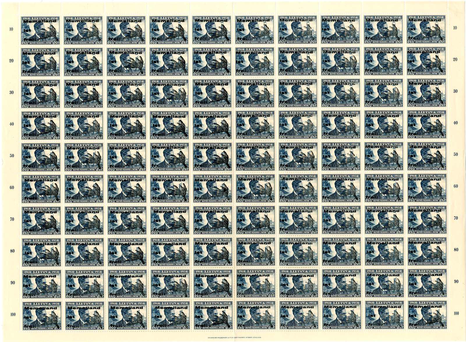 Lot 1633 - memel lokalausgaben  -  Karl Pfankuch & Co. auction #222