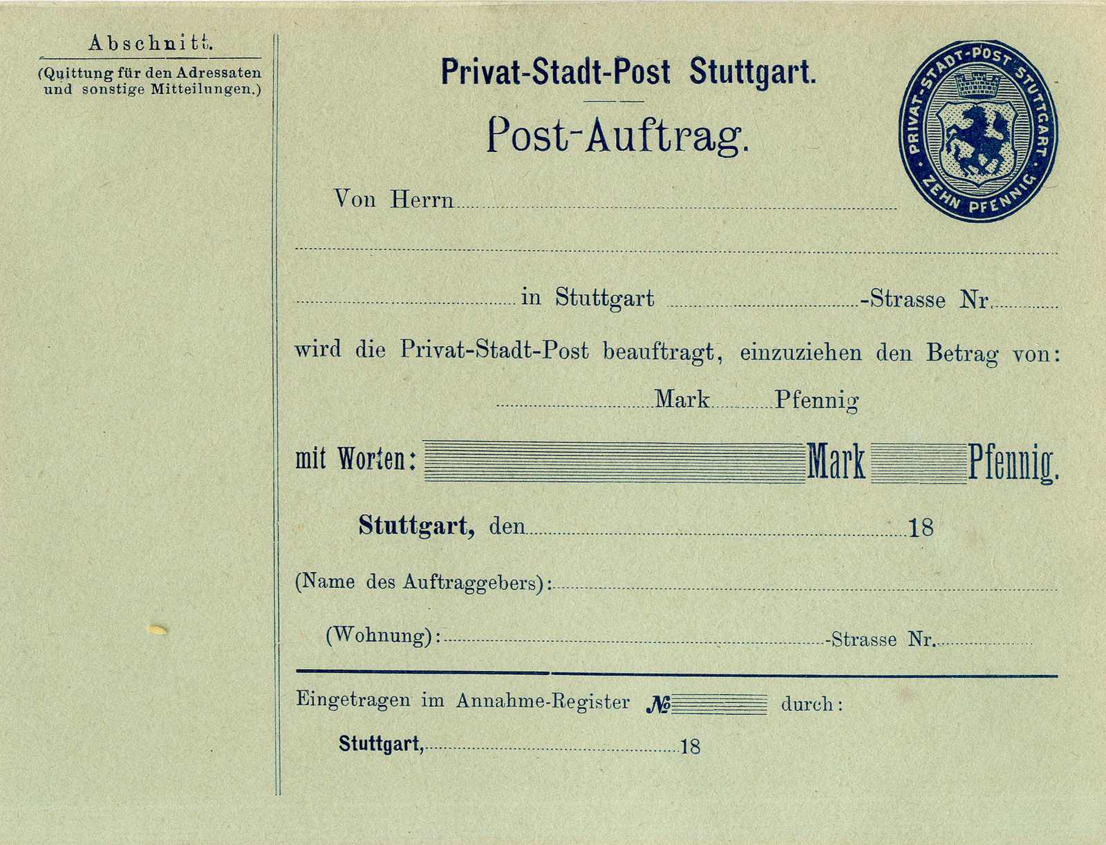 Lot 572 - deutsches reich stadtpost  -  Karl Pfankuch & Co. auction #222