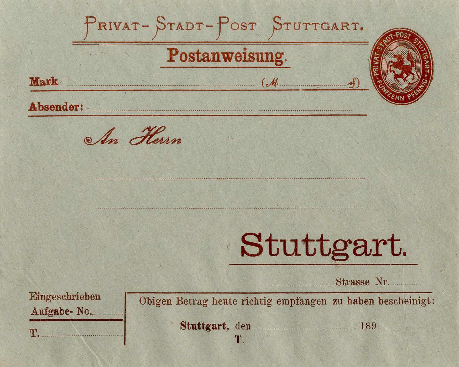 Lot 573 - deutsches reich stadtpost  -  Karl Pfankuch & Co. auction #222