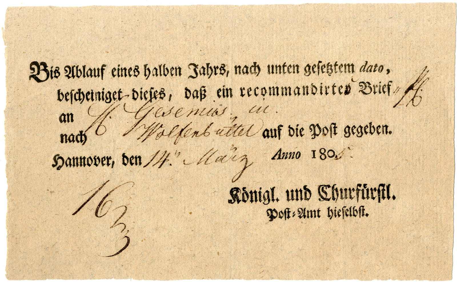 Lot 274 - Altdeutschland Hannover, Vorphilatelie - Karl Pfankuch & Co. auction #222 Lot 274 - Altdeutschland Hannover, Vorphilatelie - Karl Pfankuch & Co. auction #222