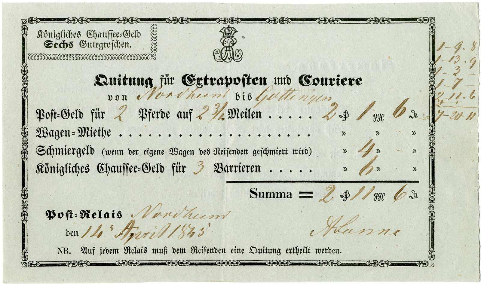 Lot 292 - Altdeutschland Hannover, Vorphilatelie - Karl Pfankuch & Co. auction #222 Lot 292 - Altdeutschland Hannover, Vorphilatelie - Karl Pfankuch & Co. auction #222