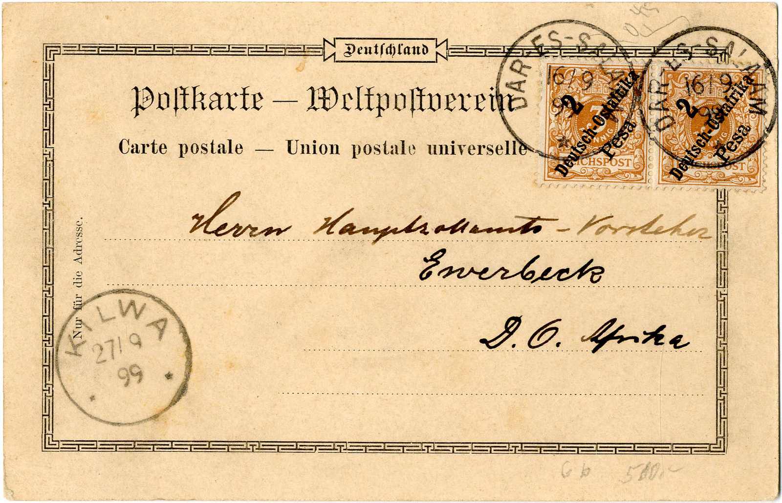 Lot 1366 - deutsche kolonien ostafrika - Karl Pfankuch & Co. auction #222 Lot 1366 - deutsche kolonien ostafrika - Karl Pfankuch & Co. auction #222