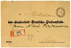 Einschreiben-Rückschein: TSINGTAU KIAUTSCHOU -a- 28.5.1907, ...