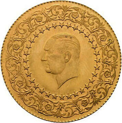 100 Kurush Atatürk 1962, Gold 917er, KM# 872, stg.