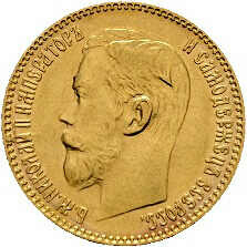 5 Rubel Nikolaus ll. 1898, Gold 900er, Y# 62, vz.Automatically ...