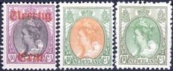 30 C, 40 C und 60 C aus Freimarken Königin Wilhelmina 1919/1920, ...