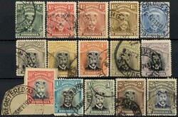 Freimarken König Georg V, 1/2 P grün bis 2 1/2 P blau sowie 9 ...