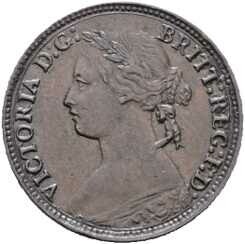 Farthing 1874 H, Victoria (1837-1901), KM# 753, vz.