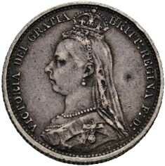 6 Pence 1887, Victoria (1837-1901), KM# 759, schöne Patina, ss+