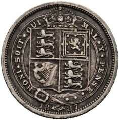 6 Pence 1887, Victoria (1837-1901), KM# 759, schöne Patina, ss+