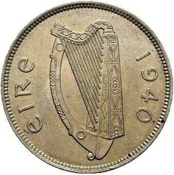 Florin 1940, KM# 15, kl. Randkerbe, vz.