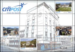 Privatpost CITIPOST Harz, 2007 Zusammendruckbogen - Ansichten, ...