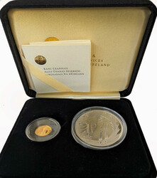 Samuel Becket 2006, 10 € Sterlin Silver Proof + 20 € fine gold ...