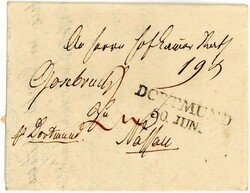 Seltener Vorphilabrief (kleiner Einriss) aus Nassau (1829) mit blauem ...