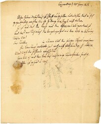 1818, Cappenberg, seltener eigenhändiger Brief des preussischen ...