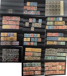 Sammlung klassischer Marken auf Steckkarten */**/gest. ab 1862 bis ...