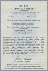 2 Mark e-Farbe, Zehnerblock in bemerkenswert guter Erhaltung ...