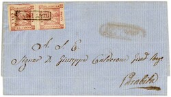 1 Gr. lilarosa, vollrandiges senkrechtes Paar (Mi. Nr. 2) auf ...