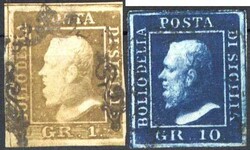 1 Gr. braunoliv (Mi. Nr. 2b) sauber gestempelt, Pracht, dazu 10 Gr. ...