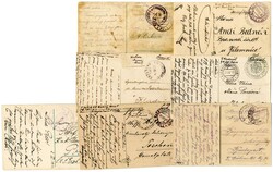 Marine-Feldpost 1914-1918: 7 Karten mit verschiedenen Schiffsstempeln ...