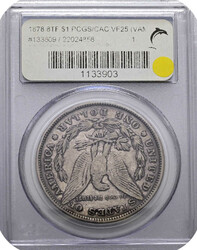 1878 8TF Morgan Silver Dollar, PCGS VS-25, VAM 14.14, Eye Chip, ...
