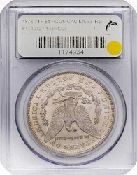 1878 7TF Morgan Silver Dollar, PCGS MS-63, R78 VAM-82, Doubled Stars ...