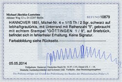 Hannover, gest. Samml. in den Hauptnummern kpl. ohne Nr. 6, ...