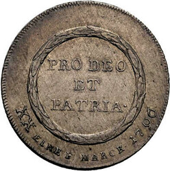 Fulda-Bistum: 1/2 Kontributionstaler 1796 VH Adalbert von Harstall ...