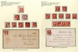 reizvolle alte Sammlung im Binder auf selbstgestalteten Blättern, ...