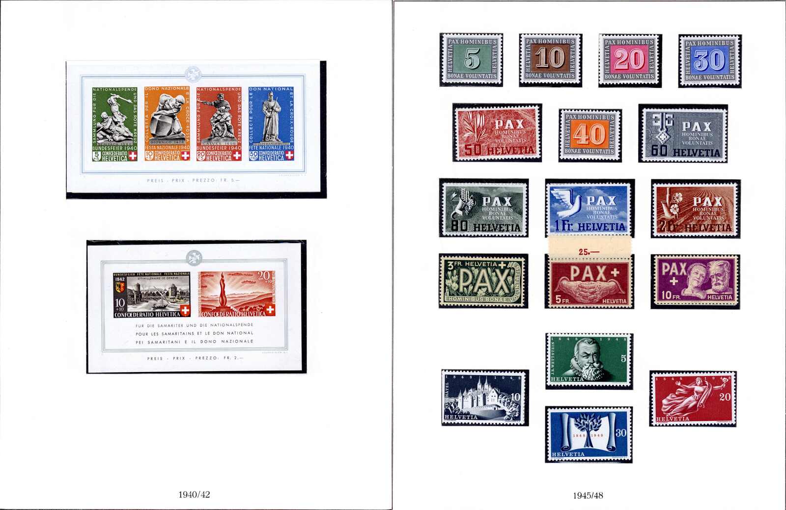 ** Sammlung im älteren KABE-Vordruckalbum, weitgehend komplett, u.a. ...