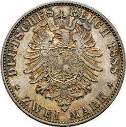 Preussen: 2 Mark 1888 A, Wilhelm II. (1888-1918), Jaeger 100, Patina, ...