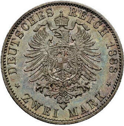 Preussen: 2 Mark 1888 A, Wilhelm II. (1888-1918), Jaeger 100, ...
