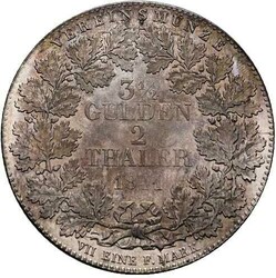 Frankfurt, Stadt, Doppeltaler 1841, Stadtansicht, AKS 3, Patina mit ...