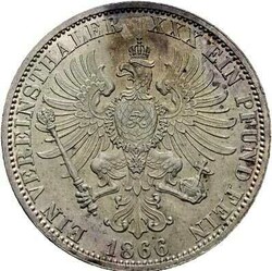 Preussen, Vereinstaler 1866 A, auf den Sieg über Österreich, AKS ...