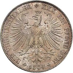 Frankfurt, Stadt: Vereinstaler 1860, Francofurtia, AKS 8, gutes ...