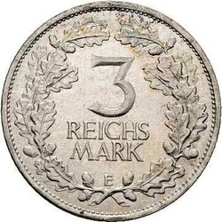 3 Mark 1925 E Rheinlande, AKS 73, stgAutomatically generated ...