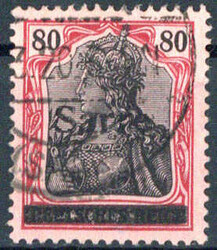 80 Pf. Sarre, sauber gest., gepr. Dr.Dub, BURGER BPP. Mi. 16 III (380 ...