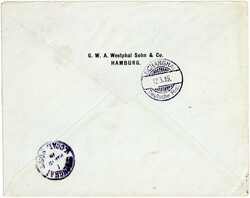 1914, Germania, 20 Pfg. Friedensdruck mit Perfin "W.A.W" auf ...