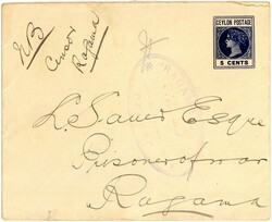 1901 (ca.), KRIEGSGEFANGENENPOST, Buren-Gefangenenlager Ragama auf ...